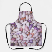 Tablier Haricots cool blancs et violets brillants (Recto)