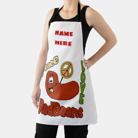 Tablier Haricots rouges & Riz, Design ajouter du texte, Ta (Insitu)