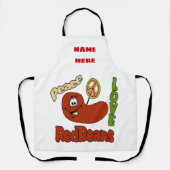Tablier Haricots rouges & Riz, Design ajouter du texte, Ta (Recto)