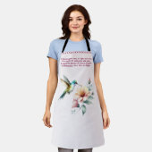 Tablier Harmonie des colibris avec un Hibiscus élégant (Porté)