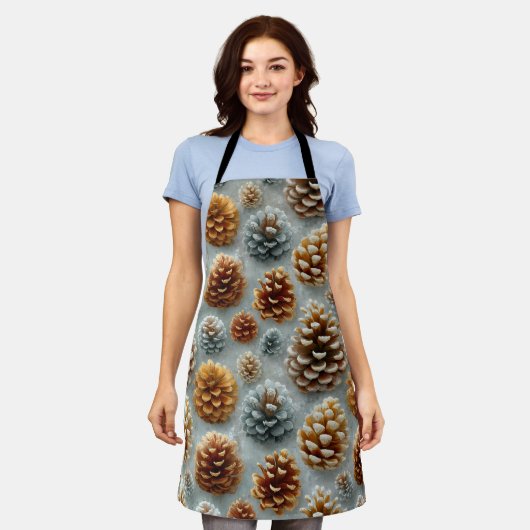 Tablier Harmonie des Pinecones d'hiver (Porté)