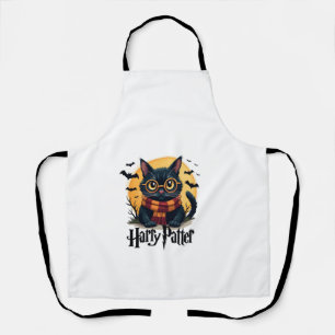Tablier Harry Pawter Sorcière Chat Noir Halloween Drôle Fi