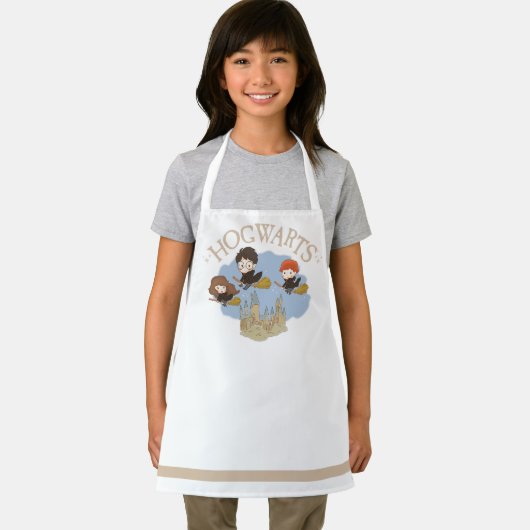 Tablier HARRY POTTER™, Hermione & Ron Fly Over HOGWARTS™ (Insitu)