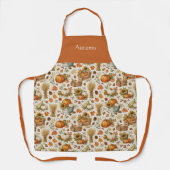 Tablier Harvest Orange Pumpkins Garden Thanksgiving Name (Recto)