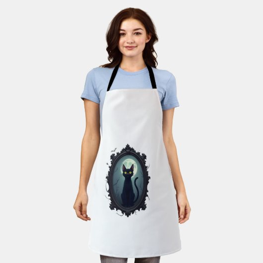 Tablier Haunted Cat Mirror (Porté)