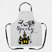 Tablier Haunted House Halloween Parti Éffrayant (Recto)