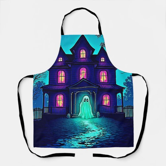 Tablier Haunween Ghost House Design (Recto)