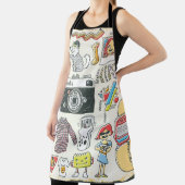 Tablier Hausse : jeu de gribouillis dessiné à la main (Insitu)