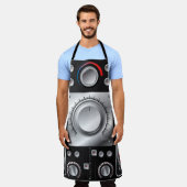 Tablier Haut-parleurs rouges avec amplificateur et boutons (Porté)