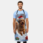 Tablier Havanais coule en neige avec Casquette de Noël (Porté)