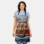 Tablier Havanese Christmas Red Truck Holiday (Porté)