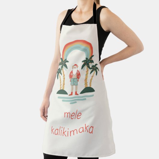 Tablier Hawaïen/arc-en-ciel/Palms Père Noël (Insitu)