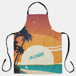 Tablier Hawaiian/Aloha/Tropical/plage