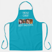 Tablier Head Chef Best Dad Ever 4 photo white blue (Recto)