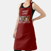 Tablier Head Chef Best Dad Ever 4 photo white burgundy (Insitu)