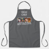 Tablier Head Chef Best Dad Ever 4 photo white grey (Recto)