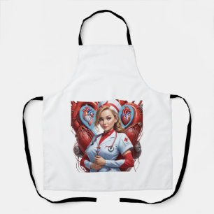 Tablier Heart & Healing – Nurse with Anatomical Heart