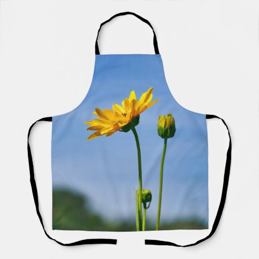 Tablier Hélénium de marguerite jaune partout sur l'imprimé (Recto)