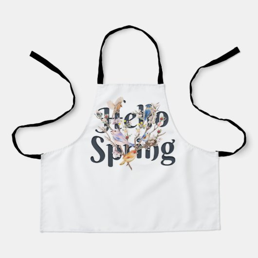 Tablier Hello Spring Birds (Recto)