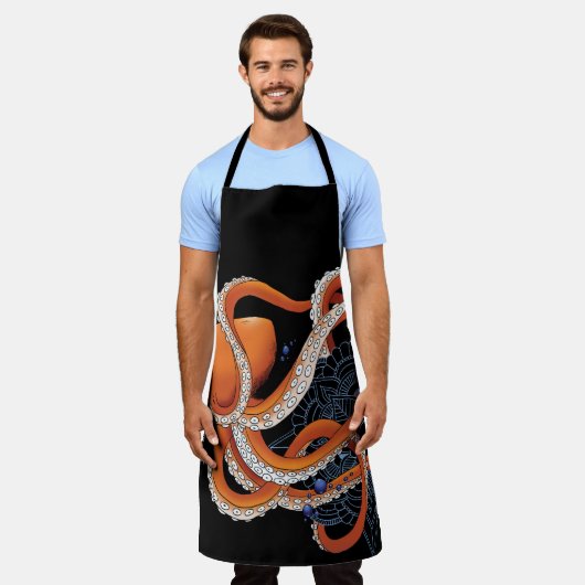 Tablier Henné octopique (Porté)