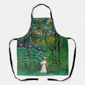 Tablier Henri Rousseau - Une femme marche dans une forêt e (Recto)