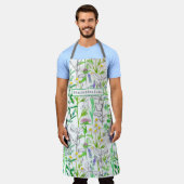 Tablier Herbe Plante Aquarelle Botanique Romarin Thyme (Porté)