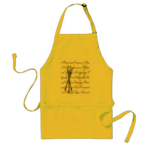 Tablier Herbes, épices et oignons faisant cuire le tablie