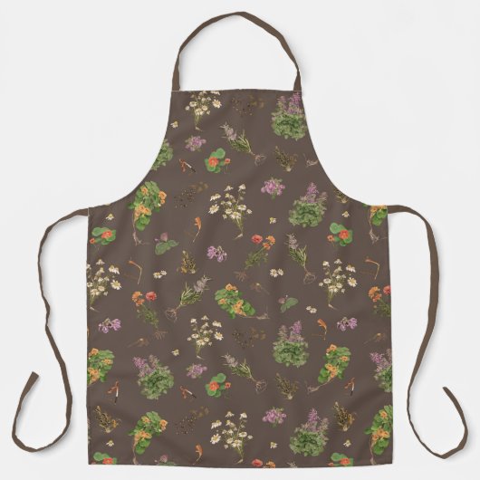 Tablier Herbs in Autumn apron. (Recto)