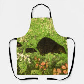 Tablier Hérisson et bébé de style Art nouveau néerlandais (Recto)