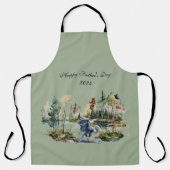 Tablier Héron Bleu Dans Le Lac Bonne Fête des pères (Recto)