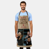 Tablier Héros rustique Daddy Père`s Day 2 Photo Collage (Porté)