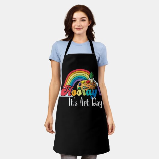 Tablier Heure C'est jour de l'Art Enseignant d'Art Arc-en- (Porté)