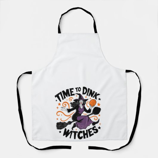Tablier Heure de Dink Witts Halloween Pickleball Éffrayant (Recto)