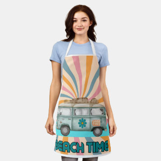 Tablier Heure de plage Retro Van Vibes