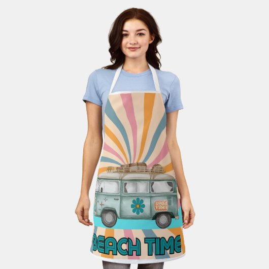 Tablier Heure de plage Retro Van Vibes (Porté)