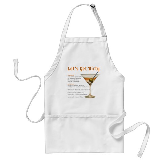 Tablier Heure du cocktail : découvrez la recette du Dirty (Devant)