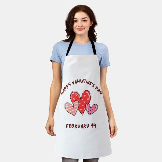 Tablier Heureuse Sainte-Valentin 2023 - Saint Valentin 14  (Porté)