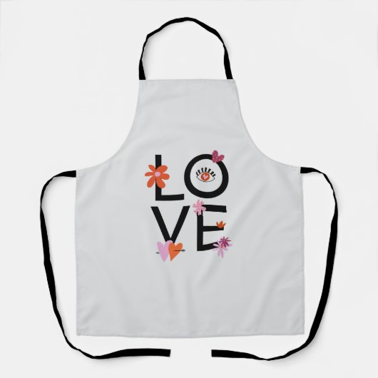 Tablier Heureuse Sainte-Valentin 2024 - Drôle Amour Images (Recto)