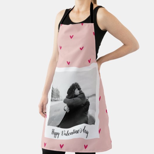 Tablier Heureuse Sainte-Valentin | Coeur rose et rouge | C (Insitu)