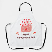 Tablier Heureuse Sainte-Valentin - Coeurs rouges - Images  (Recto)