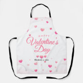 Tablier Heureuse Sainte-Valentin de Coeurs roses (Recto)