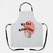 Tablier Heureuse Sainte-Valentin - Mon Chat Est Ma Saint V (Recto)