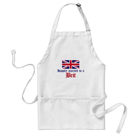Tablier Heureusement marié à un Britannique (Devant)