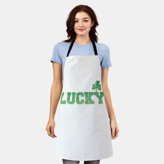 Tablier Heureux. (Porté)