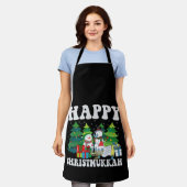 Tablier Heureux Chrismukkah Funny Hanoukka cadeau de Noël (Porté)