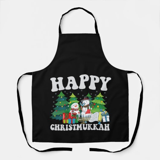 Tablier Heureux Chrismukkah Funny Hanoukka cadeau de Noël (Recto)