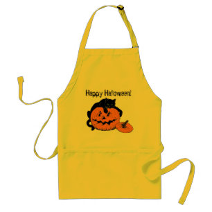 Tablier heureux de Halloween de citrouille de chat