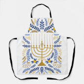 Tablier Heureux Hanoukka Menorah Apron (Recto)