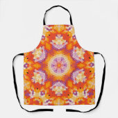 Tablier Hex Mandala orange violet blanc (Recto)