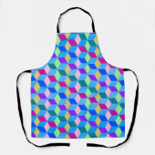 Tablier Hexagon bleu en forme de diamant 2 (Recto)